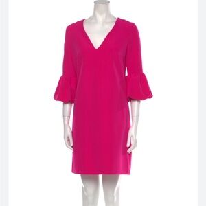 Milly Hot Pink Puffed Sleeve Shift Mandy Dress size 8